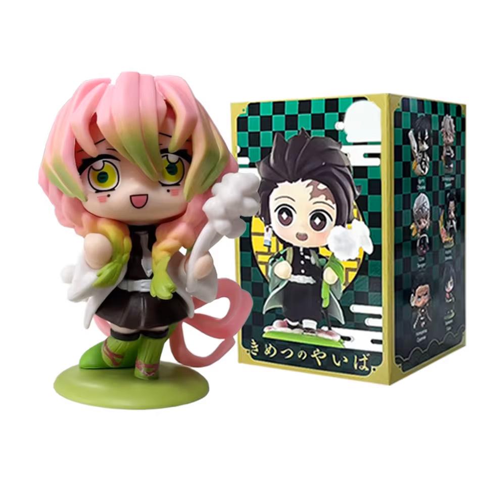 ! Anime Demon Slayer Blind Box Figure Tanjiro Kamado Nezuko cartoon PVC Model Desktop Ornament Child Christmas  New Year Gift