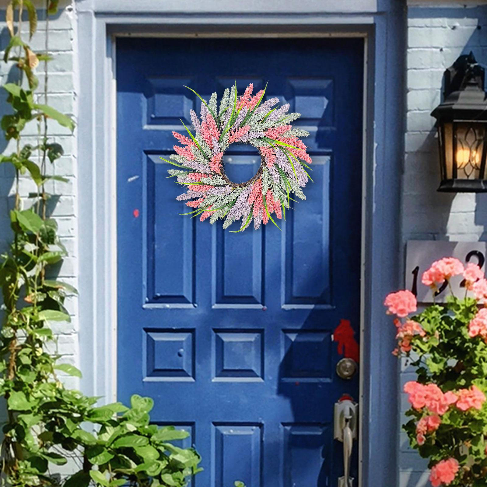 

Spring Wreath Lavender Decorative Artificial Flower Garland for Festival Celebration