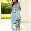 Ladies Plus Size Short Sleeve Crew Neck Dress Summer Soft Daily Tunic