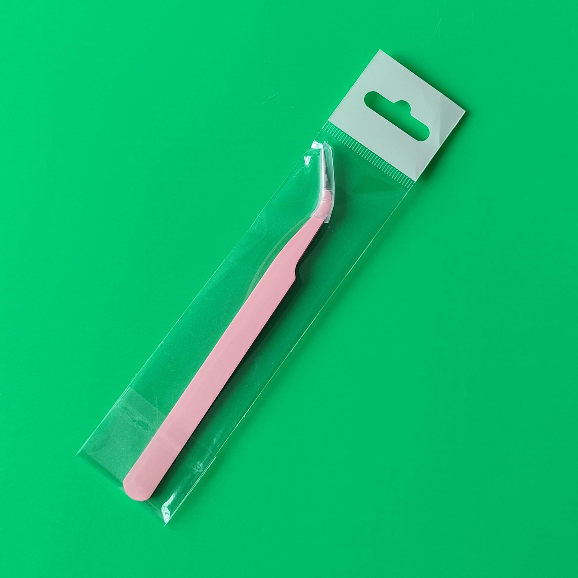 Gold Feather Stainless Steel Precision Tweezers for DIY Eyelash Extensions, Handmade Pointed Tip Tool