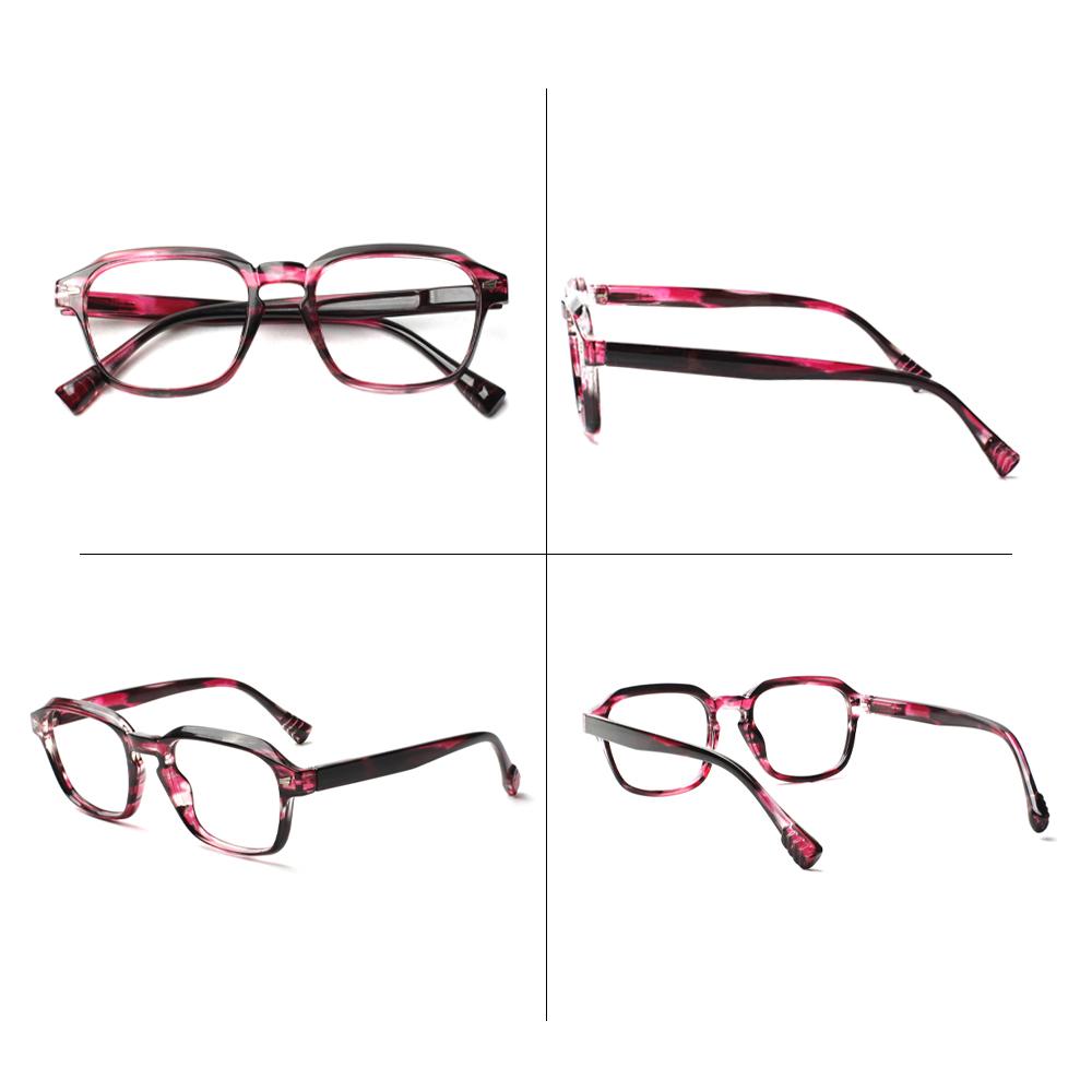 TRUEZING Reading Glasses for Men Women Rectangular Spring Hinges Comfortable and Durable Prescription Eyeglasses