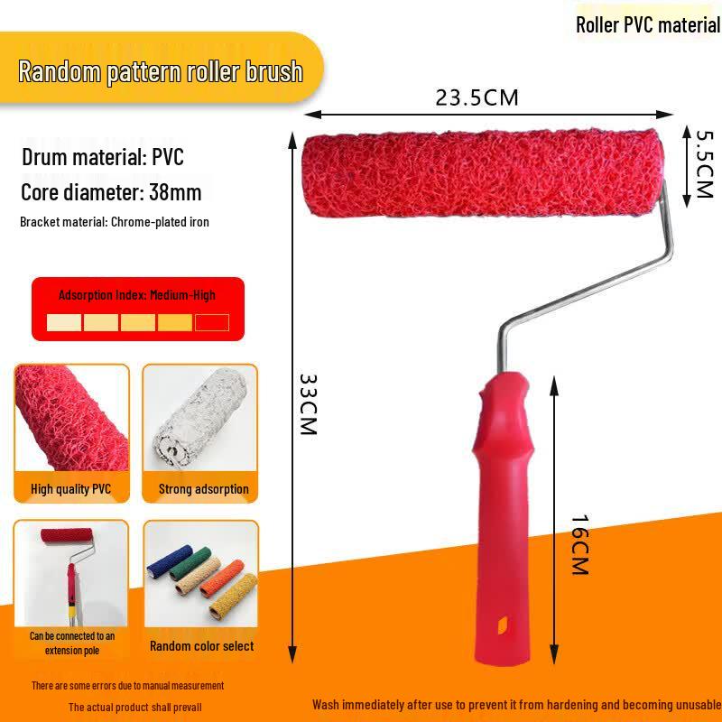 Sponge Textured Paint Roller Brush with Tray