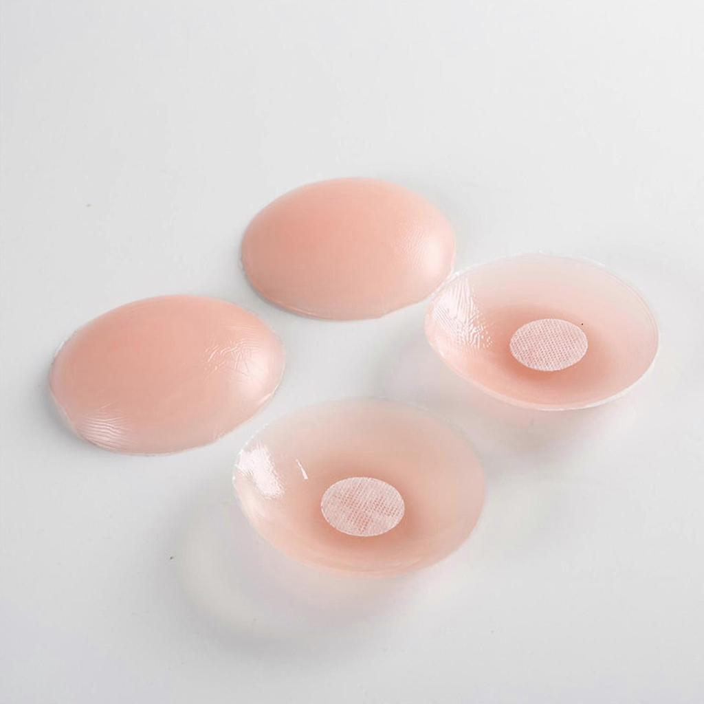 Women's silicone nipple covers (6 pairs), reusable invisible adhesive for silicone nipple covers, 6 pairs of non nipple cream with travel case (6 pair
