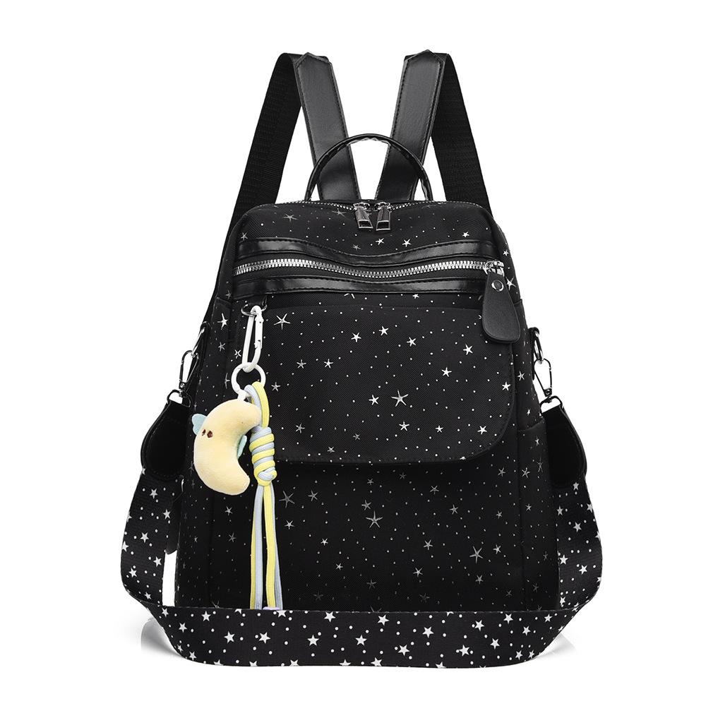 Backpack Women s New Trendy Korean Version Versatile Casual Lightweight Large Capacity Student Backpack Commuting Travel Backpack With charm чёрный
