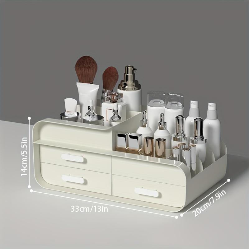 Makeup Storage Box Drawer Dormitory Finishing Plastic Shelf Large Makeup Capacity Cosmetics Skin Care Dressing Table Desktop