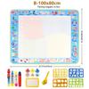 100x80CM Magic Water Drawing Mat with Reusable Magic Pens Doodle Montessori Painting Board Educational Toys Kids Gifts 39X31in