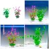 4PCS Realistic Plant Fishtanks Decoration Artificial Green Plant with Base for Home Use Aquariums Landscaping Accessories