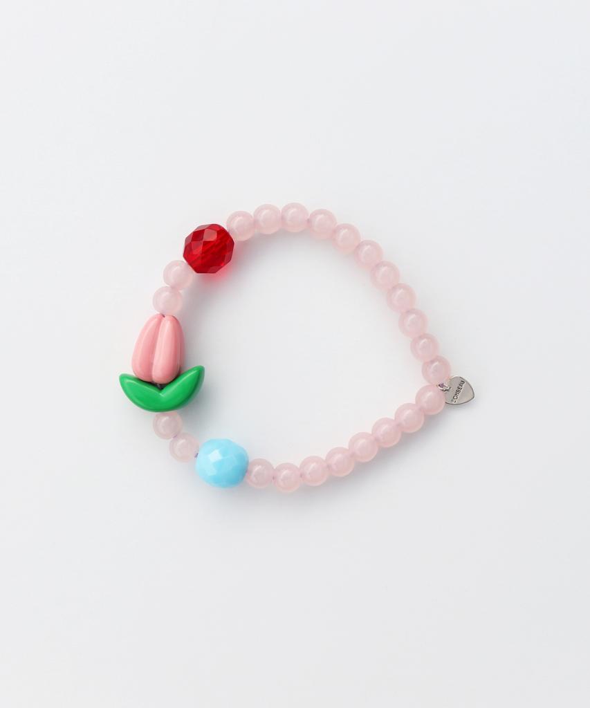 Bonbeau Jace Tulip Color Glass Ball Bracelet Tulip Charm Czech Glass Ball Bead Banding Bracelet