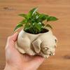 Modern White Minimalist Planter Cute Puppy Planter, 3D Printed Decorative Plant Pot, Unique DIY Hand Painted Flower Pot Dog Shaped for Succulents Home