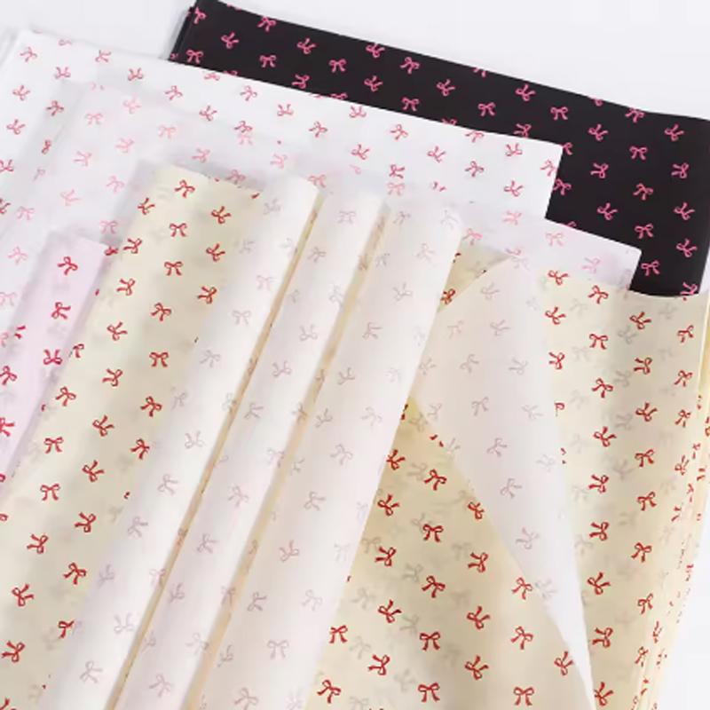 Bow-Printed Wrapping Paper Decorative Gift Wrapping Paper Florist Bouquet Wrapping Handcrafted For Everyday Gift Florist