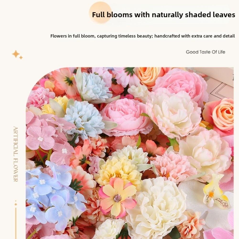 50/100Pcs Silk Faux Flower Heads Multicolor Fake Peony Daisy Rose Flowers  Garland Gifts Ornament