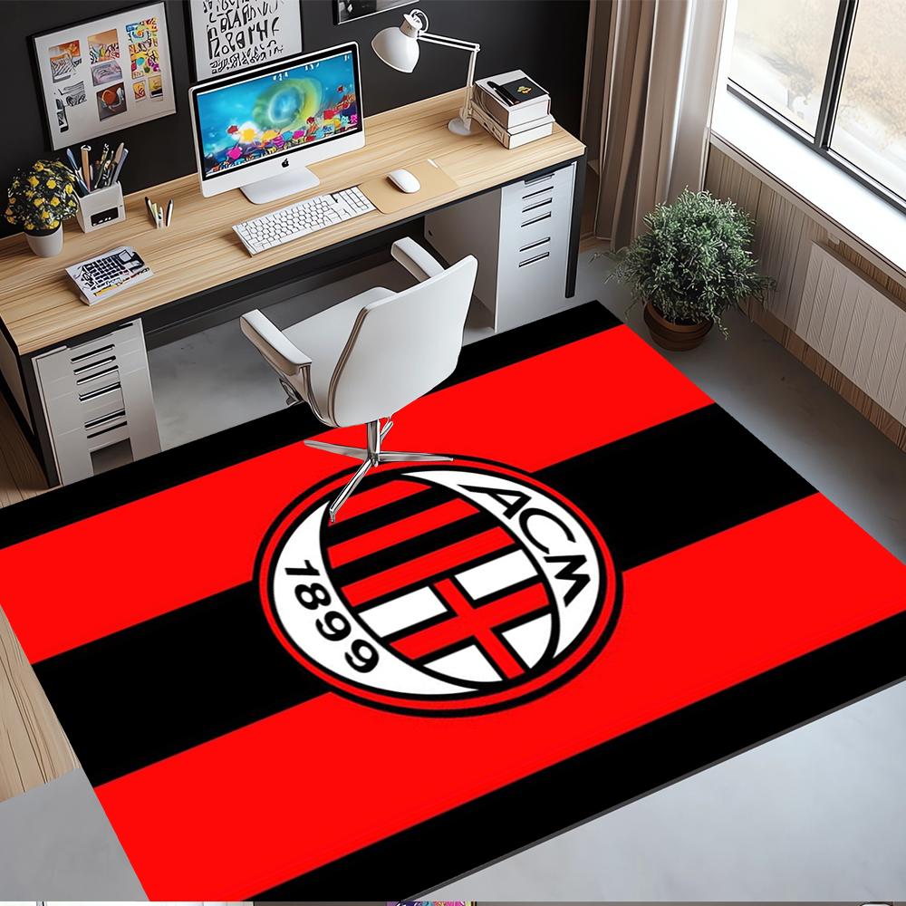 AC Milan Printed Carpet,Rug,for Office Chair Living Room Bedroom Kitchen Room Decor Gifts.