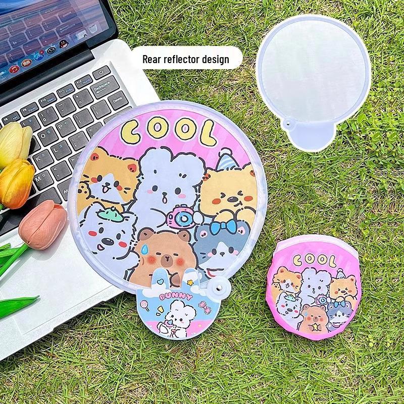 

Capybara Reflective Mini Folding Fan - Cute Portable Selfie Fan 13.6*19.8cm