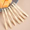 100PCS Bamboo Disposable Wooden Fruit Fork Fruit Toothpick Dessert Fork Set Party Home Tableware Supplies Disposable Forks SGC02