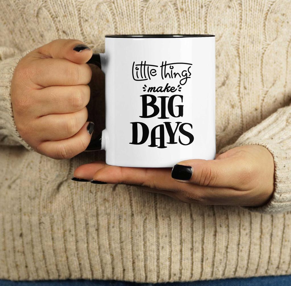 Inkdotpot Little Things Make Big Days Encouragment Motivational Positivity Vibes Quotes Birthday Gift For Employee Boss Coworkers  - 11Oz