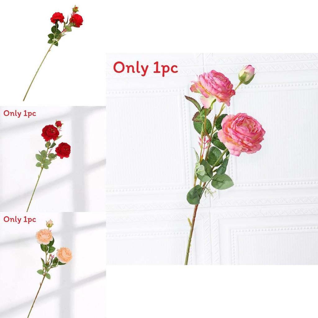 Realistic Silk Peony Rose Artificial Bouquet For Home Office Decor