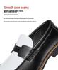 Men's Large Size Leather Slip-On Shoes - Pointed Toe, Thick Sole, Formal & Casual Driving Loafers Size 46