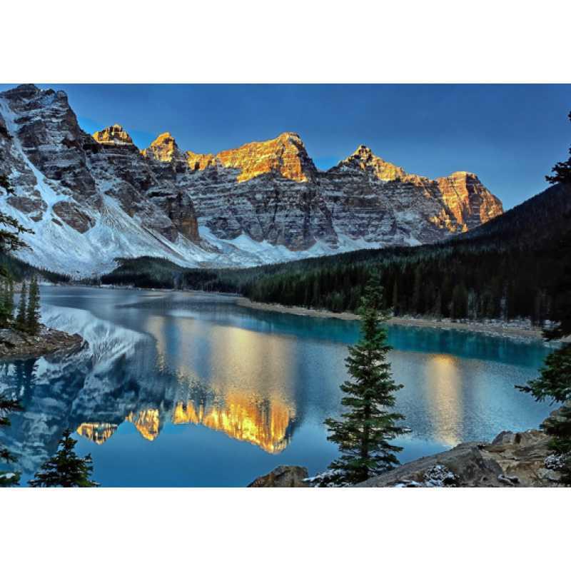 Plakát s krajinou Banffu: Závěsný dekorační předmět z kraftového papíru v rámu