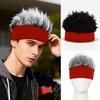 Fashion Wig Hat Funny Short Hair Caps For Women Men Novelty Street Hip Hop Beanie Hat Spiked Fake Hair Funny Retro Caps