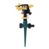 1/2" Male Thread Double Nozzle Yellow-Winged Adjustable Rocker Sprinkler With 3-Kinds Bracket Kit 360 Degree Garden Lawn Nozzle