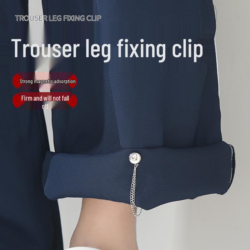 Strong Magnetic Hem Buckle: Convert Pants or Cuffs from Long To Short Easily Without Stitching or Nails