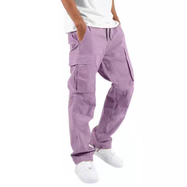 2022 Spring/Autumn Men's Cargo Pants with Drawstring - Casual Long Fit