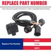 56070 7-Foot 7-Pin Trailer Wiring Harness Extension With Connector For Vehicle-Side Truck Bed,Fit For Chevy Dodge Ram GMC Ford Toyota Nissan
