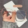 Photochromic Sunglasses Anti Ultraviolet Transparent Frame Eyeglasses Fashion Korean Elegant Simple Eyewear Women