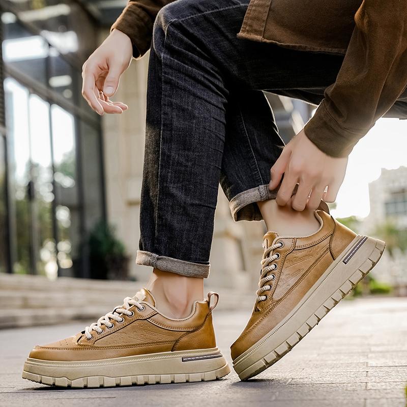 New Men's Classic Fashion Low Top Thick Sole Skateboarding Shoes Comfortable Soft Sole Basketball  Sneakers