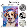 Pearl Painting 5D DIY Decorative Painting. Music Puppy Theme Cute Birthday Gift. Handmade Art Painting