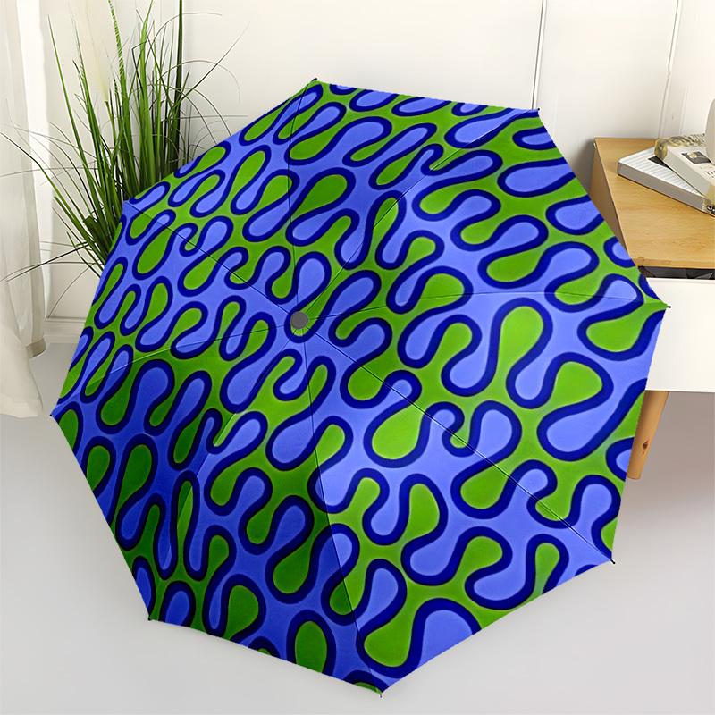 

1pc Pattern Texture Automatic Opening/Closing Folding Umbrella with 8 Ribs,Windproof Portable Sunshade Umbrella Holiday gift yy260401092