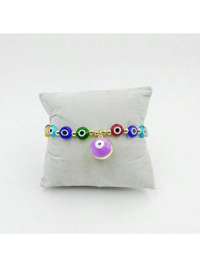 Wind Bohemian Copper Gold Plated Bells Lucky Eye Bracelet