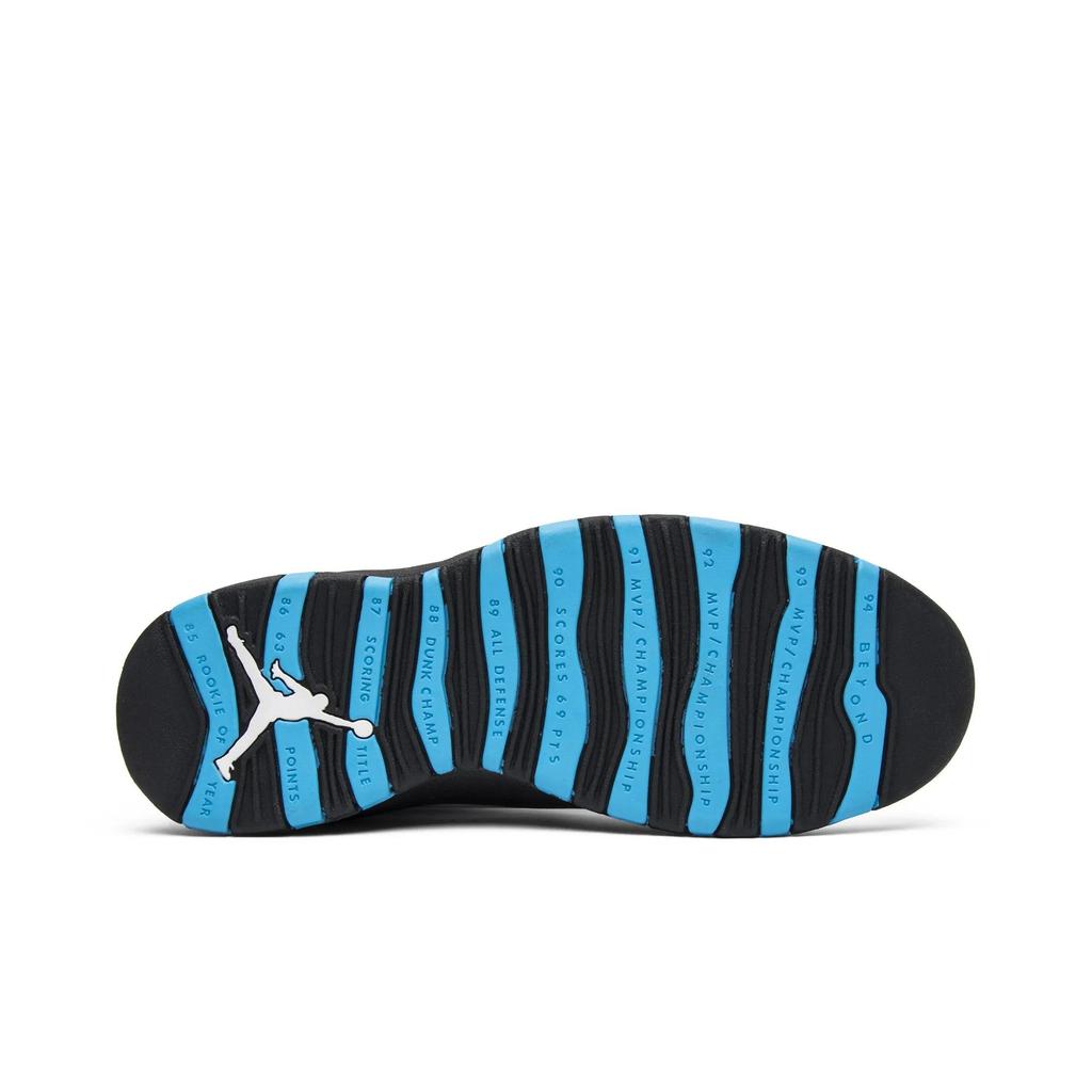Air Jordan 10 Retro 'Powder Blue' 2014 (Unisex) White / Dk Powder Blue-Black Vintage Basketball Shoes 310805 106