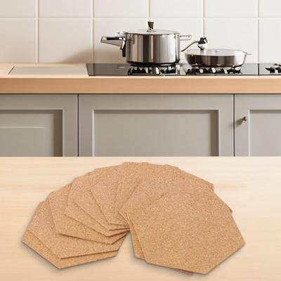 Podložky pod podložky Cork Wood Mat Natural Table Pad 10cm 10ks