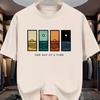 100 Pure Cotton Unisexs Casual Loose Fashion Letter Pattern Print Breathable Sports Short Sleeved Round Neck Tshirt Top