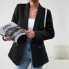 Autumn Winter Women's Casual Long Sleeve Solid Color Blazer Suit Button Commuter Temperament