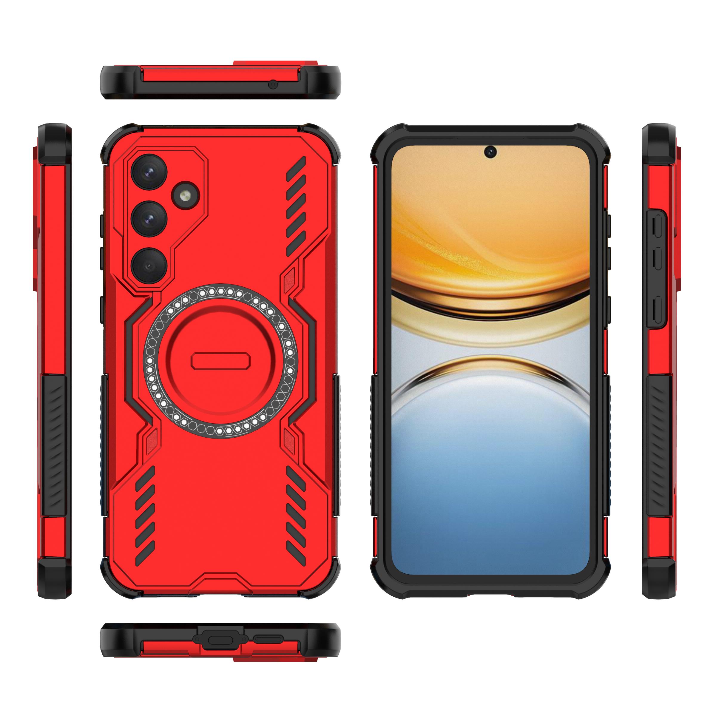 

For Samsung Galaxy A55 Case Case Magnetic attraction Phone Armor Bumper For Samsung A55 Heat dissipation Cover For Samsung A55 Galaxy A55 красный