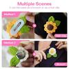 Crochet Flower Brooch Kits for Beginners with Yarn Hook DIY Crochet Starter Kits