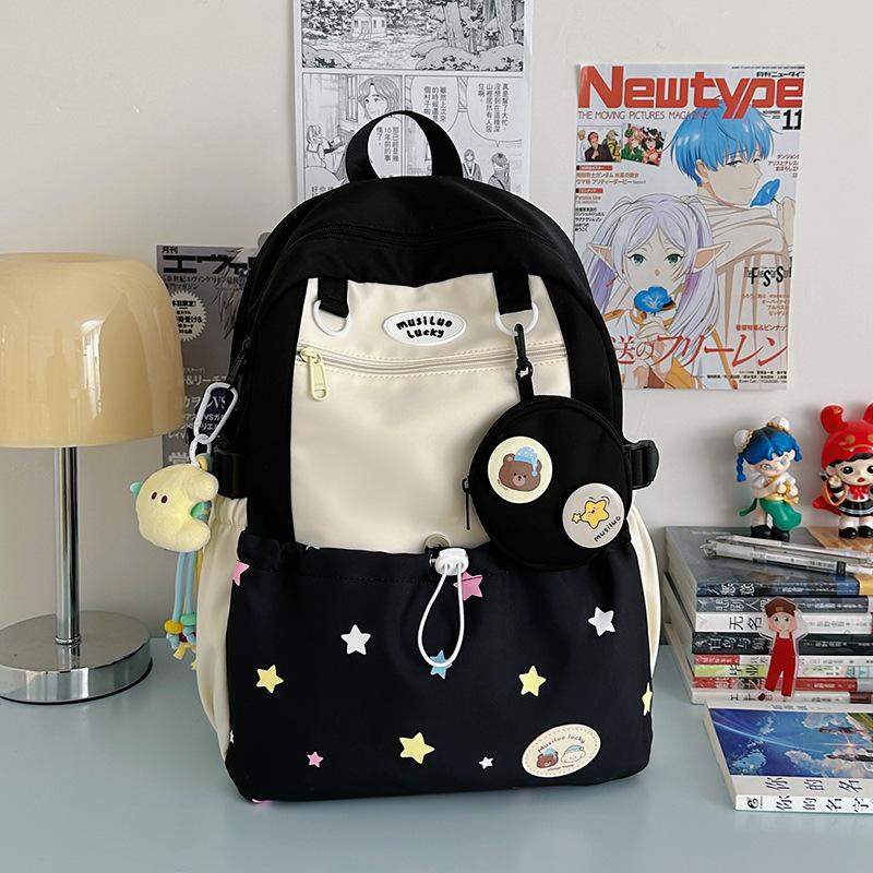 The New Schoolbag Is High-value, Fresh and Sweet, Candy-colored Backpack, Light and Large-capacity Mental Illness for Junior High School Students