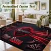Crystal Velvet Square Rug Custom NameHarley-Davidson Pattern Non Slip Home Floor Decor Rug
