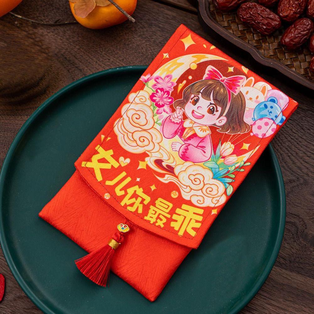 Chinese New Year Fabric Red Envelop Spring Festival Lucky Red Pockets  Dinner Party