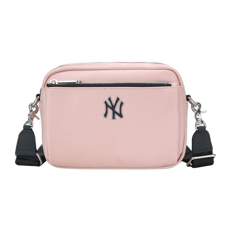 MLB New York Yankees Unifarbene Reißverschluss-Kameratasche Unisex Umhängetasche Kirschblütenrosa 32BGD1011-50P