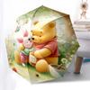Winnie the Pooh, Piglet Automatic Opening and Closing Umbrella - 8 Ribs Portable Folding Umbrella with Plastic Handle, Suitable for Leisure