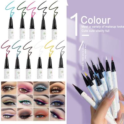 11 Color Eyeliner Waterproof Quick-drying Eyeliner Pen Novice Female 1ML