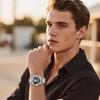 Men's Analog Triangle Watch with Three Eyes: Stylish, Multi-Function, Luminous Display, Calendar Function, Stainless Steel Analog Watch, Cool and