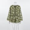 Autumn niche jacquard macaron color v-neck long-sleeved lace-up top and shorts two-piece fashion casual suit