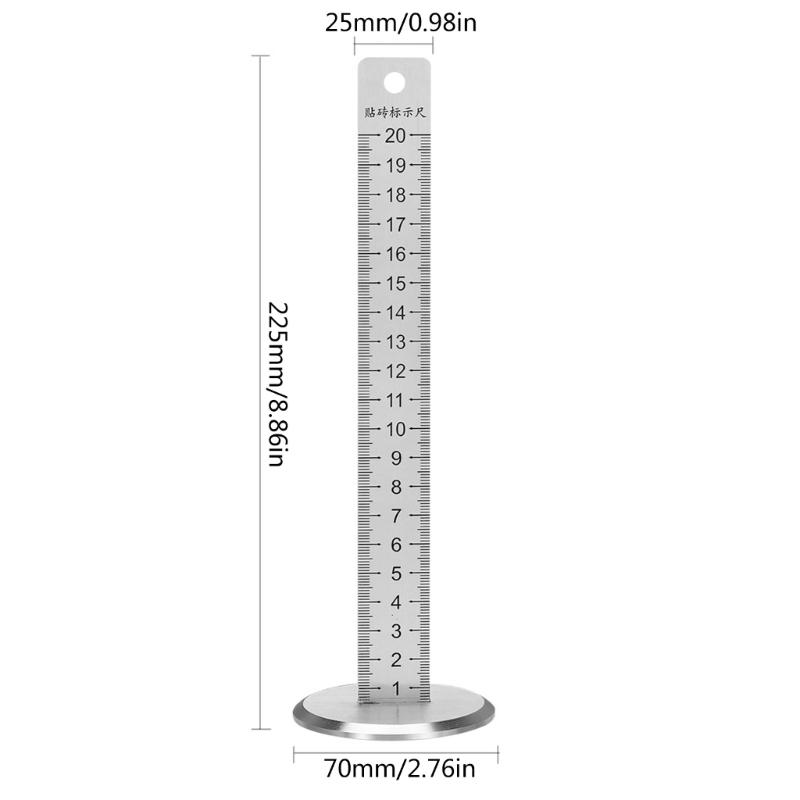 Positionierung Horizontale Wasserwaage Keramikfliesen Verlegen Bodenfliesen Werkzeug Metallartefakt Nivellierung Positionierung Wasserwaage