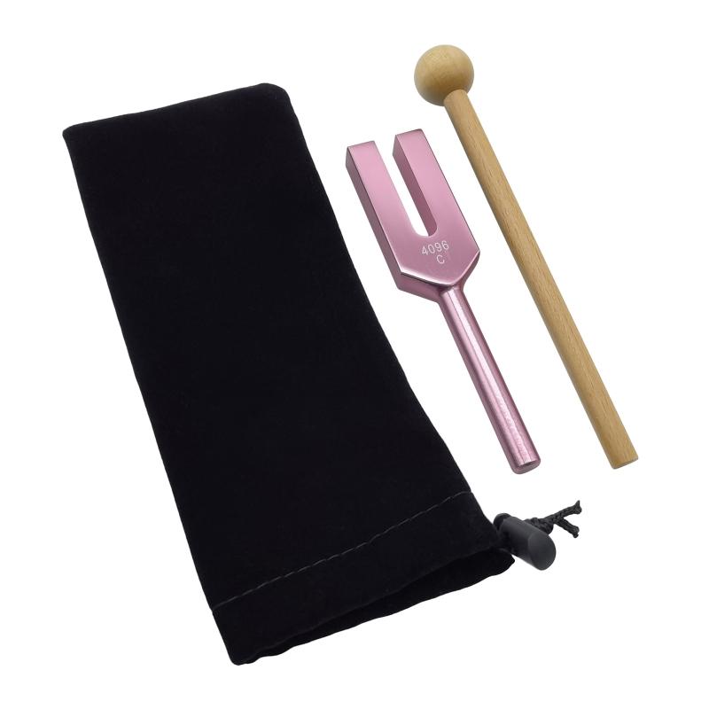 

Профессиональный камертон 4096 Гц из алюминиевого сплава, кристальный камертон для исцеления, медицинского класса, с деревянным молоточком, прочный 1 розовый