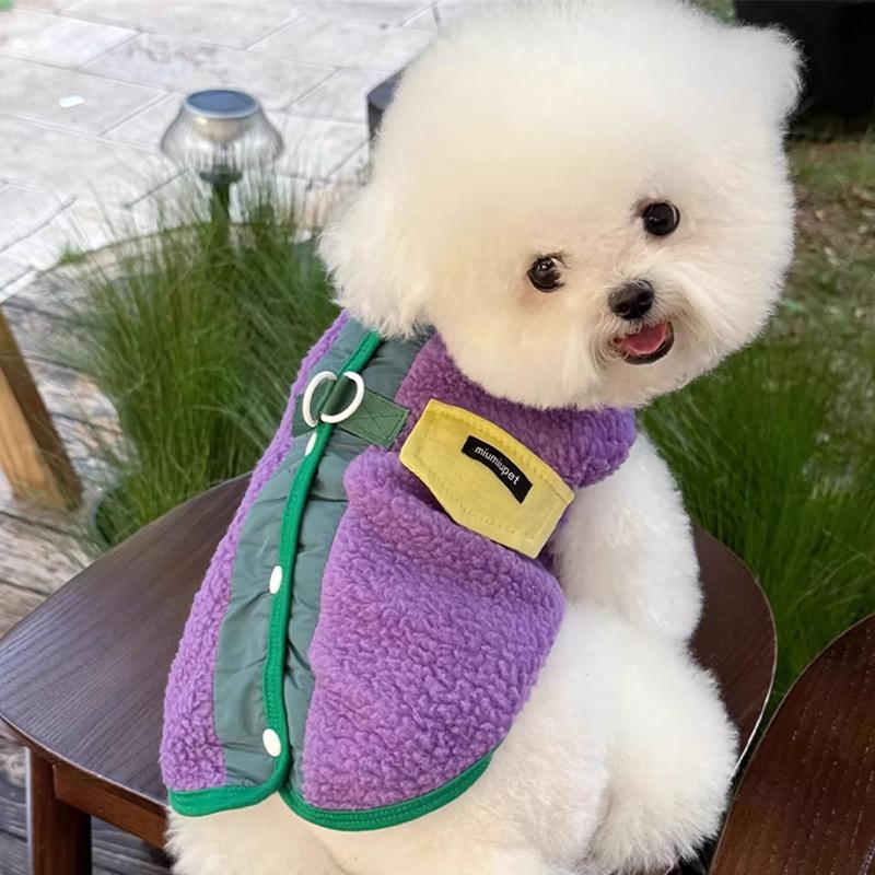 Autumn Winter Dog Clothes Small Dogs Coat Fashion Flower Cat Pet Costume Dog Warm Jacket Chihuahua Bichon Yorkie Plush Dog Vest