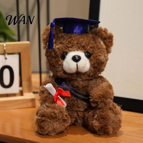 Plush Bear With Bow Tie Personalized Graduation Gifts 2026 for Her, 7-Inch Teddy Bear, Soft Celebration Gift Mascot College High School, Grade